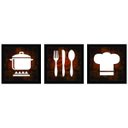 Ver imagem 1 de Kit 3 Quadros Decorativo 24 X 24 Cm Cozinha 4
