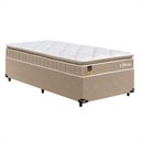 Ver imagem 1 de Cama Box Base Solteiro + Colchão Life D33 Pillow Top 56x88x188cm - Bege - e-Shop Casa