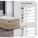 Ver imagem 2 de Cama Box Base Solteiro + Colchão Life D33 Pillow Top 56x88x188cm - Bege - e-Shop Casa