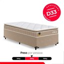 Ver imagem 5 de Cama Box Base Solteiro + Colchão Life D33 Pillow Top 56x88x188cm - Bege - e-Shop Casa