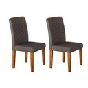 Ver imagem 6 de Conjunto: Mesa Sala Jantar Imperatriz Tampo Madeirado C/ Vidro Canto Curvo 180x90 e 6 Cadeiras Jade