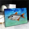 Quadro Pintura Digital de Peixe:120x80 cm/BRANCA - 3