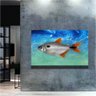 Quadro Pintura Digital de Peixe:120x80 cm/BRANCA - 2