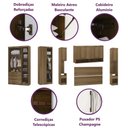 Ver imagem 2 de Guarda Roupa Modulado Casal Queen 1,58 M de Canto Paris Luciane M06:branco