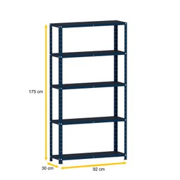 ESTANTE DE AÇO 175X92X30 5 PRAT. C/ REFORÇO PANDIN - AZUL DEL REY EP-5AR-VU-175 - 2