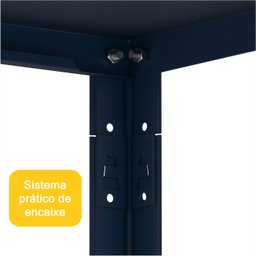 ESTANTE DE AÇO 175X92X30 5 PRAT. C/ REFORÇO PANDIN - AZUL DEL REY EP-5AR-VU-175 - 4