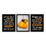 Kit 3 Quadros Decorativos 27x36cm Frase Filme Rocky Balboa - 1