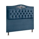 Ver imagem 3 de Cabeceira Cama Box Casal 1,40 Estofada Luxor Azul Holanda Plus - Star Confort