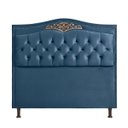 Ver imagem 2 de Cabeceira Cama Box Casal 1,40 Estofada Luxor Azul Holanda Plus - Star Confort