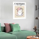 Ver imagem 2 de Quadro Decorativo Cantinho Café Flores - 70x50cm:moldura Preta
