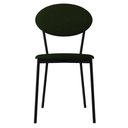 Ver imagem 2 de Kit 08 Cadeiras Estofada para Sala de Jantar Azuri Preto C01 Linho Verde Musgo - Lyam Decor