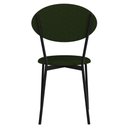 Ver imagem 5 de Kit 08 Cadeiras Estofada para Sala de Jantar Azuri Preto C01 Linho Verde Musgo - Lyam Decor