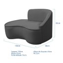 Ver imagem 5 de Kit Divã Recamier Orgânico Marrocos 150cm Lado Esquerdo e 2 Poltronas Amore Linho
