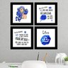 Quadros Decorativos 4 Quadros 19X19Cm Cada Signo Libra - 1