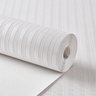 PAPEL DE PAREDE IMPORTADO CINZA CLARO ACETINADO LISTRADO - 1