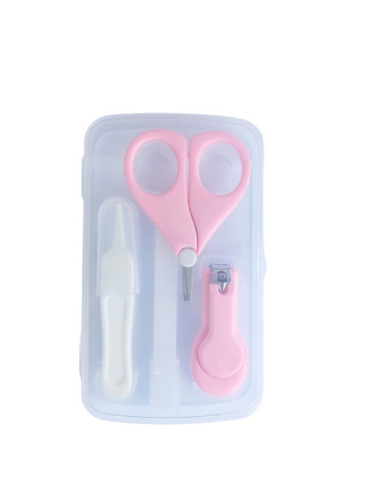 Kit Manicure Higiene do Bebê com Estojo Transparente Color Baby Rosa - 2