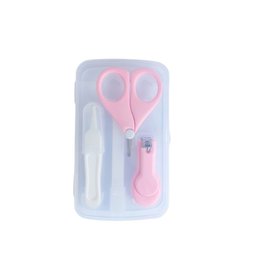 Kit Manicure Higiene do Bebê com Estojo Transparente Color Baby Rosa - 2
