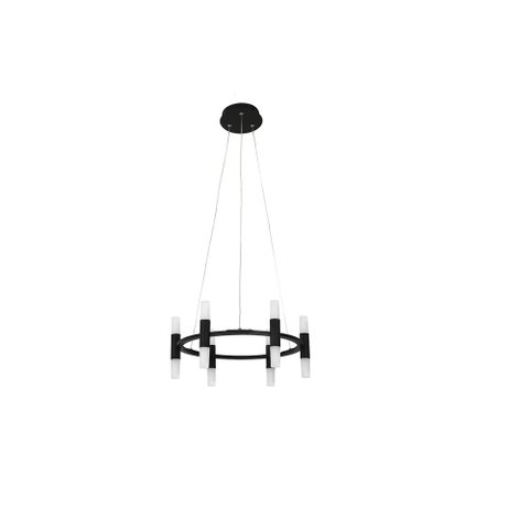Pendente Genova Preto 48cm Led 36w 4000k Bivolt Paris Luz