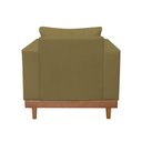 Ver imagem 5 de Kit 2 Poltronas Living + Sofá 2 Lugares Base Madeira Suede Cor:capuccino