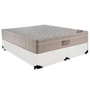 Ver imagem 1 de Base Box Casal Bipartido Corino Branco Blindado + Colchão Casal Springpocket 25x138x188 Ortobom