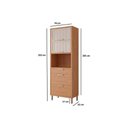 Ver imagem 3 de Paneleiro Simples Estela 3 Portas 2 Gavetas MDF 70cm Cinamomo Titanium MGM