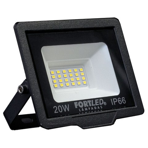 Refletor de Led 20w Luz Branca 110/220v 25.000h Fortled