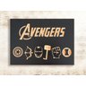 Quadro Avengers Vingadores Filme Cinemas- Entalhado Madeira - 3