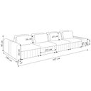 Ver imagem 3 de Sofá Ilha com Encosto e Almofadas Móveis Olimpo 505cm Modulado Bouclê Off White G45 - Gran Belo