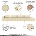 Ver imagem 4 de Sofá Ilha com Encosto e Almofadas Móveis Olimpo 505cm Modulado Bouclê Off White G45 - Gran Belo
