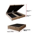 Ver imagem 3 de Base Box Baú Queen 158x198cm com Pistão a Gás Estrutura Reforçada Smart YesCasa