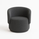 Ver imagem 2 de Poltrona Orgânica Bouclé Redonda para Sala Quarto Recepção Confortável Elegante Divani