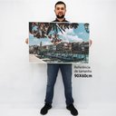 Ver imagem 2 de Quadro Decorativo Caixa Alta com Vidro Cidade de Veneza - As Gôngolas e as Flores TaColado Moldura P