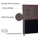 Ver imagem 3 de Cabeceira Solteiro 0,90m Roma Corano Marrom - Pallazio