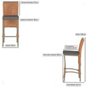 Ver imagem 2 de 4 Banqueta em Alumínio Roma Fendi Corda Náutica Tecido 11