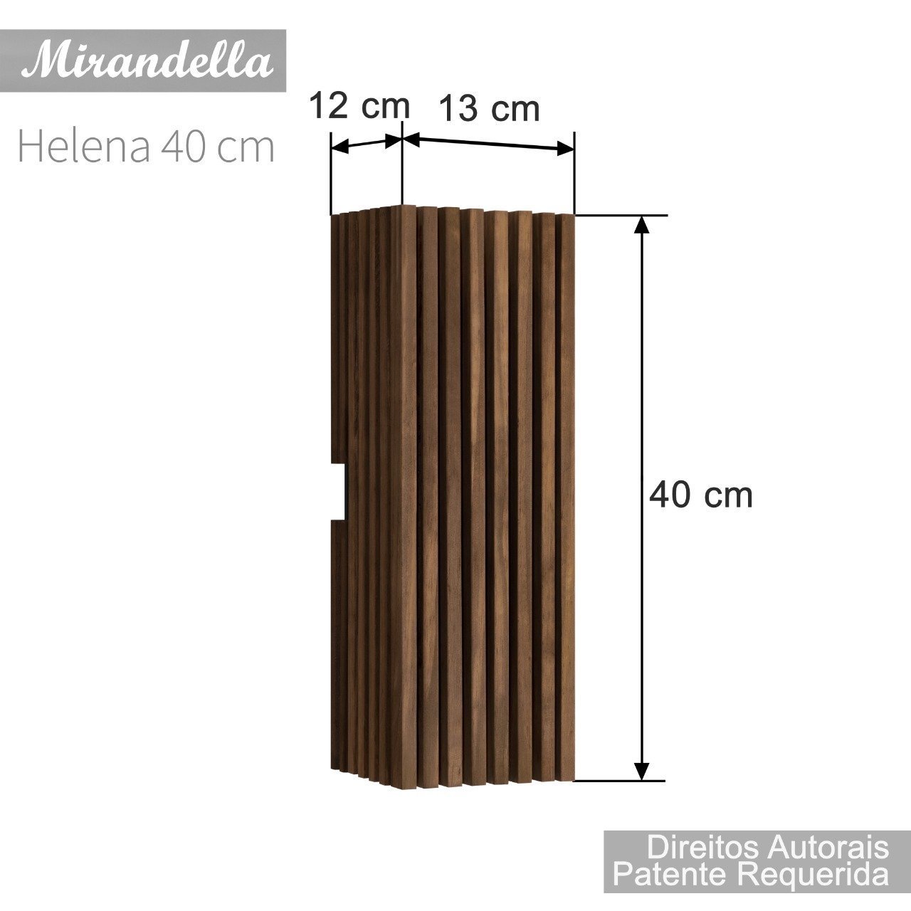 ARANDELA LUMINÁRIA MADEIRA LUXO INTERNO/EXTERNO 40CM 2 FOCOS DE LUZ - 3