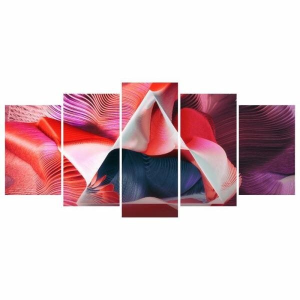 Quadro Efeitos Digitais Triangulo Fractal Mosaico Decorativo - 1