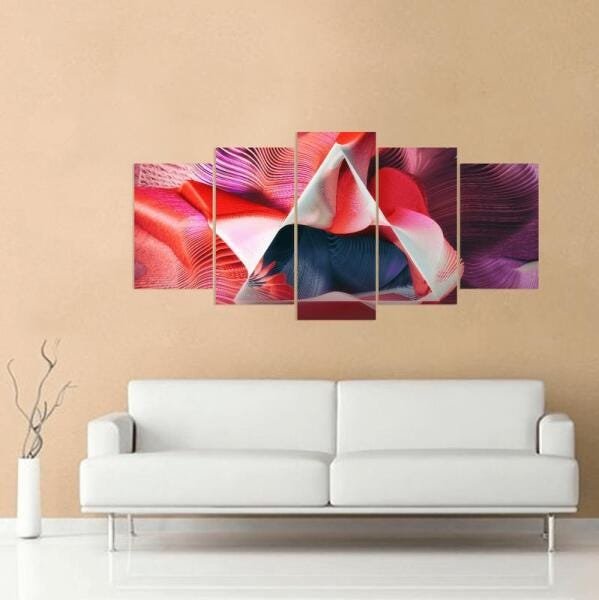 Quadro Efeitos Digitais Triangulo Fractal Mosaico Decorativo - 2
