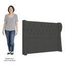 Ver imagem 5 de Cabeceira Casal Queen Cama Box 160cm Malva I02 Veludo Chumbo - Mpozenato