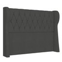 Ver imagem 1 de Cabeceira Casal Queen Cama Box 160cm Malva I02 Veludo Chumbo - Mpozenato