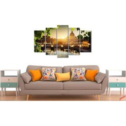 Quadro Decorativo Paisagem Basílica Vaticano 5 Peças - 2