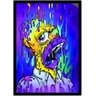 Quadro Desenho Homer Simpsons Abstrato Com Moldura G01 - 1
