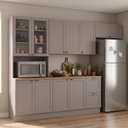 Ver imagem 1 de Cozinha Compacta 2 Peças 4 Portas 3 Gavetas 200cm com Tampo
