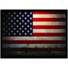 Quadro Decorativo Bandeira Dos Estados Unidos Com Moldura G1 - 1