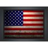 Quadro Decorativo Bandeira Dos Estados Unidos Com Moldura G1 - 2