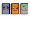 Trio Quadros Decorativos Parede Pokemon Desenho Quarto - 2