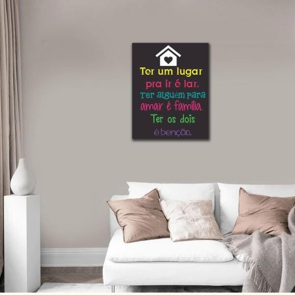 Quadrinho Decorativo Frases Família - 3