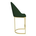 Ver imagem 4 de Banqueta Alta Bela Suede Verde Base Metálica Industrial Dourado - Pallazio