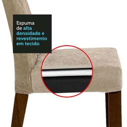 Conjunto Sala de Jantar Mesa Tampo de Vidro 4 Cadeiras Anne Madesa - 9