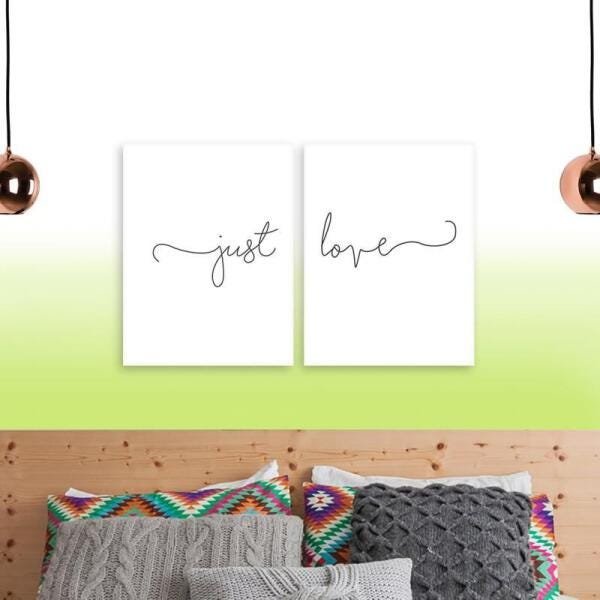 Quadro just love frase decorativa ( apenas ame ) 22x30 - 2