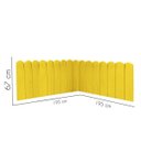Ver imagem 3 de Cabeceira Painel Cama King Box Nuvem Suede Sandy 195 cm:Amarelo